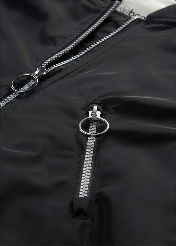 Cappotto blouson con colletto in maglia, bonprix