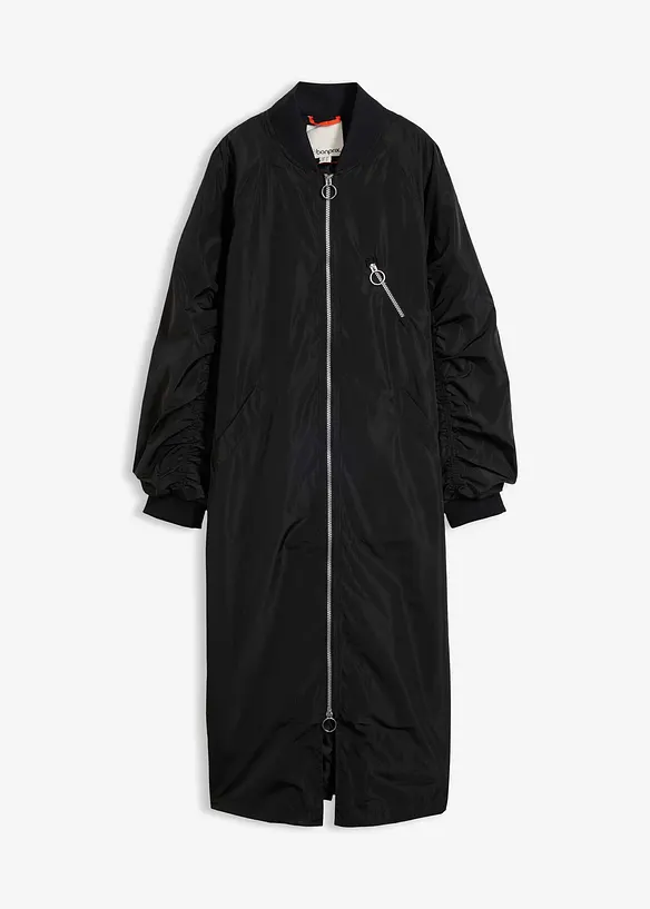 Cappotto blouson con colletto in maglia, bonprix