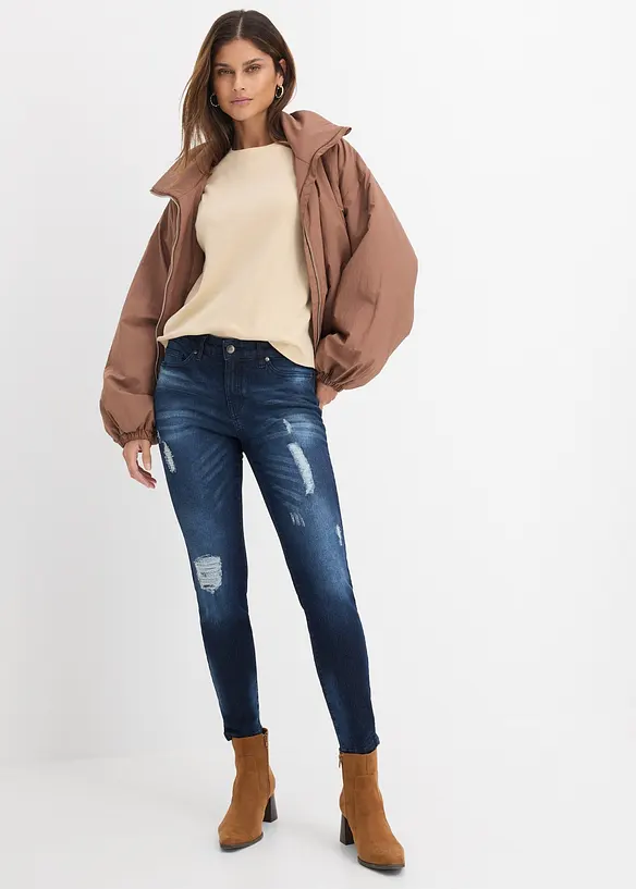Jeans skinny elasticizzati, vita media, bonprix