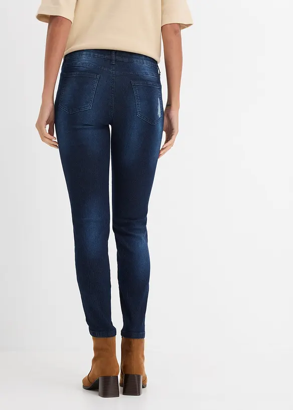 Jeans skinny elasticizzati, vita media, bonprix