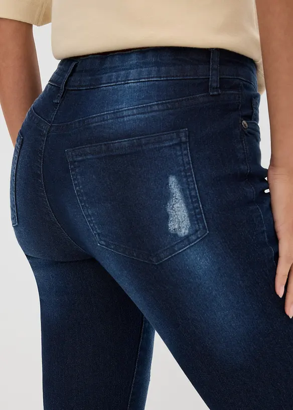 Jeans skinny elasticizzati, vita media, bonprix