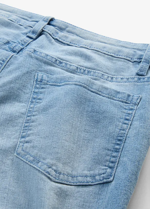 Jeans a zampa elasticizzati, vita media, bonprix