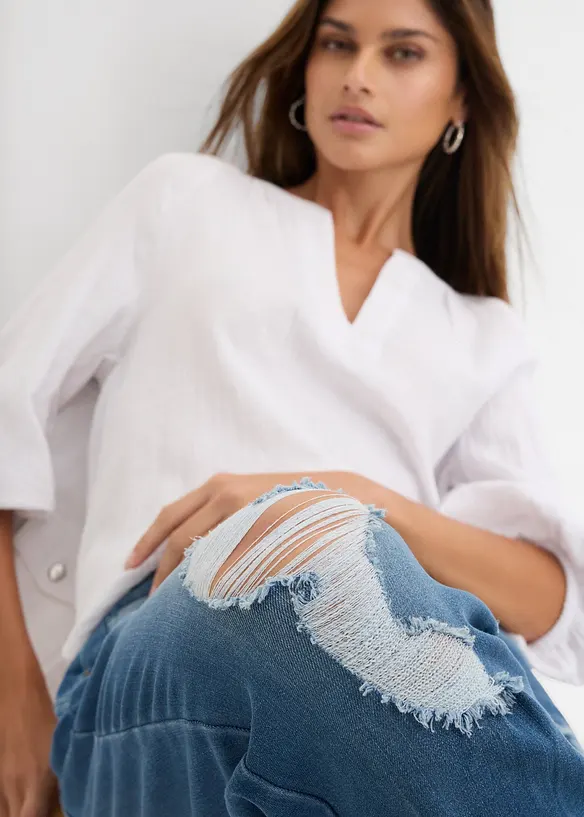 Jeans boyfriend, vita media, bonprix