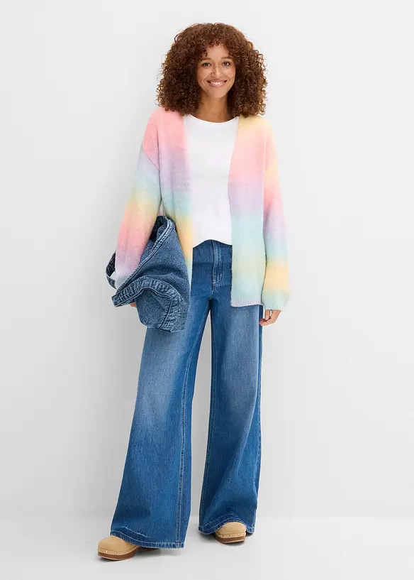 Cardigan in morbido filato misto lana grosso, bonprix