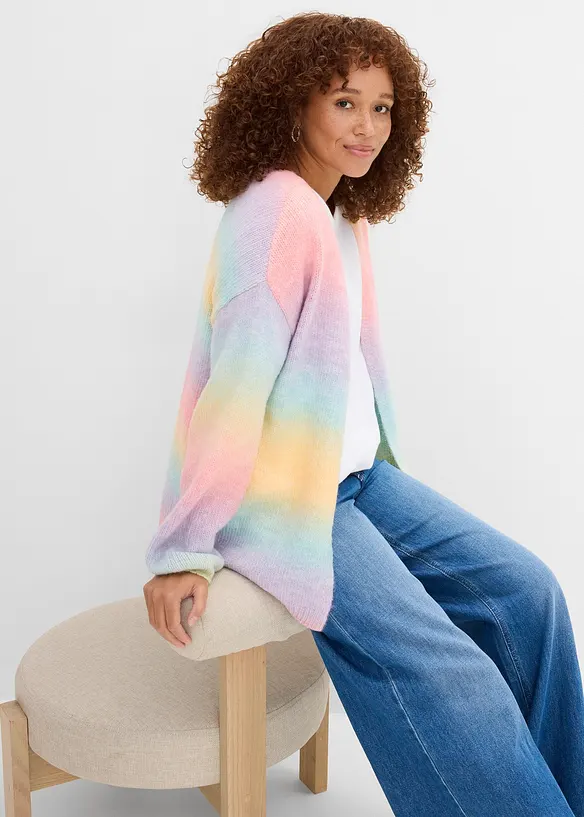 Cardigan in morbido filato misto lana grosso, bonprix