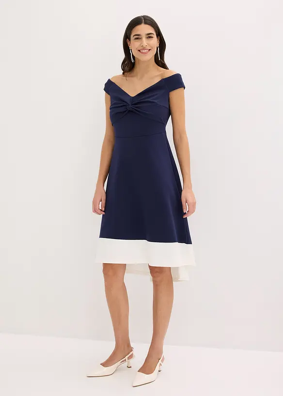 Abito con spalle scoperte e dettaglio annodato, bonprix