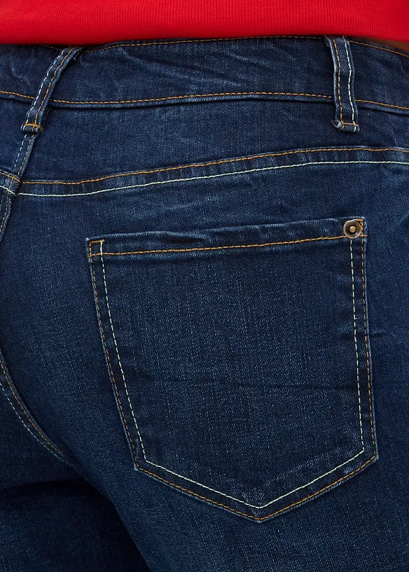 Jeans straight, vita media, bonprix