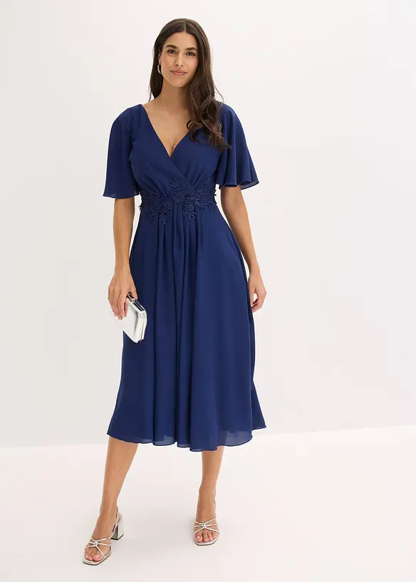 Abito da cocktail con applicazione di pizzo, bonprix