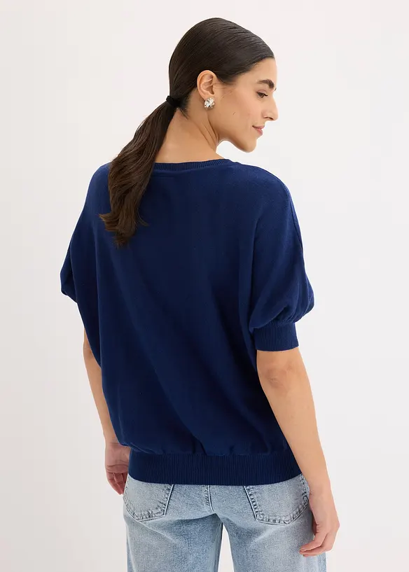 Maglione in filato fine di misto cotone, bonprix