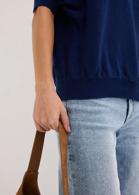 Maglione in filato fine di misto cotone, bonprix