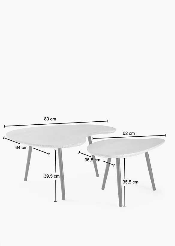 Tavolino (set 2 pezzi), bonprix