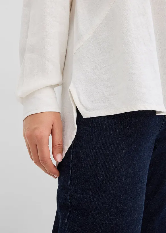 Camicia oversize in misto lino, bonprix
