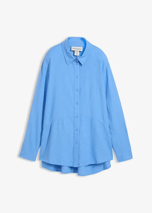 Camicia oversize in misto lino, bonprix