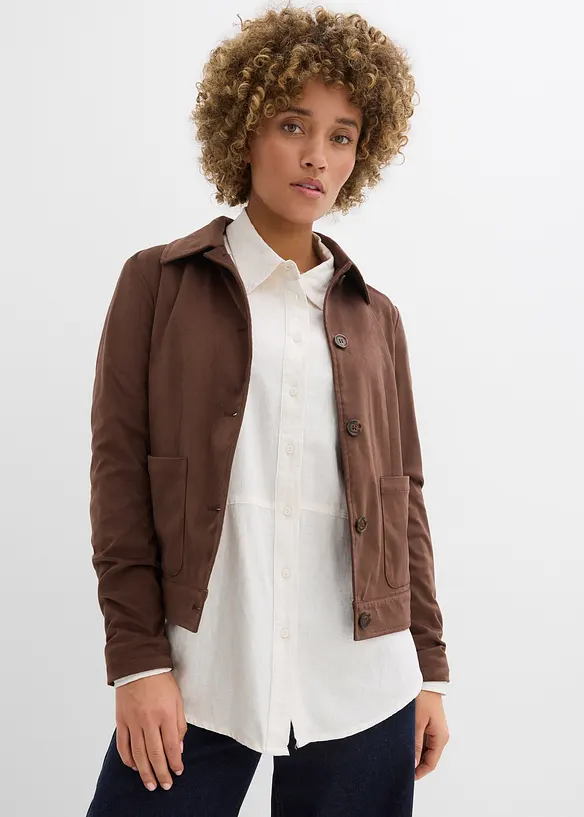 Camicia oversize in misto lino, bonprix