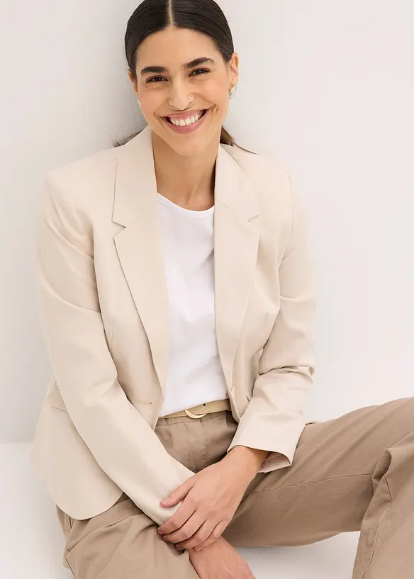 Blazer corto con tasche a patta, bonprix