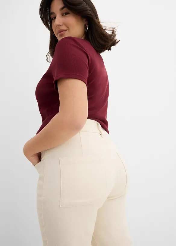 Jeans elasticizzati straight, vita alta, bonprix