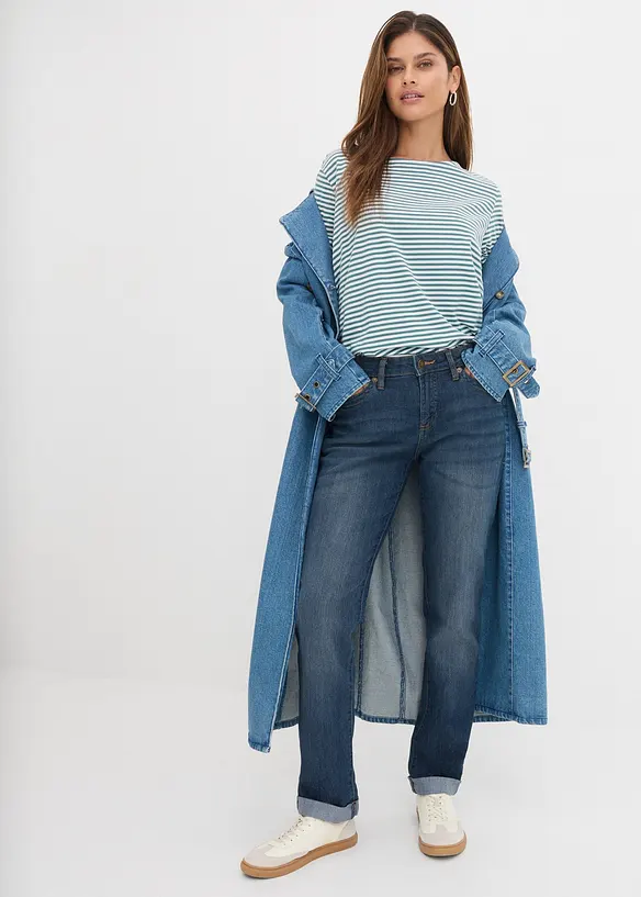 Jeans elasticizzati straight, vita media, bonprix