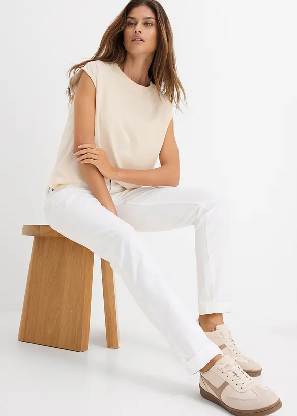 Jeans elasticizzati straight, vita media, bonprix