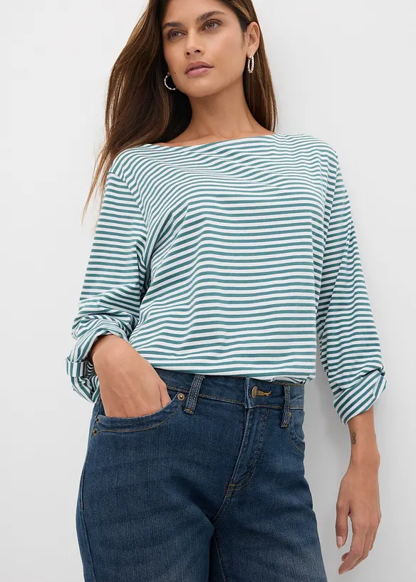 Jeans elasticizzati straight, vita media, bonprix