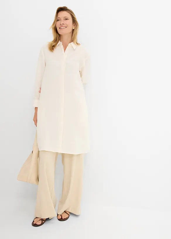 Camicetta lunga in misto viscosa morbido, bonprix