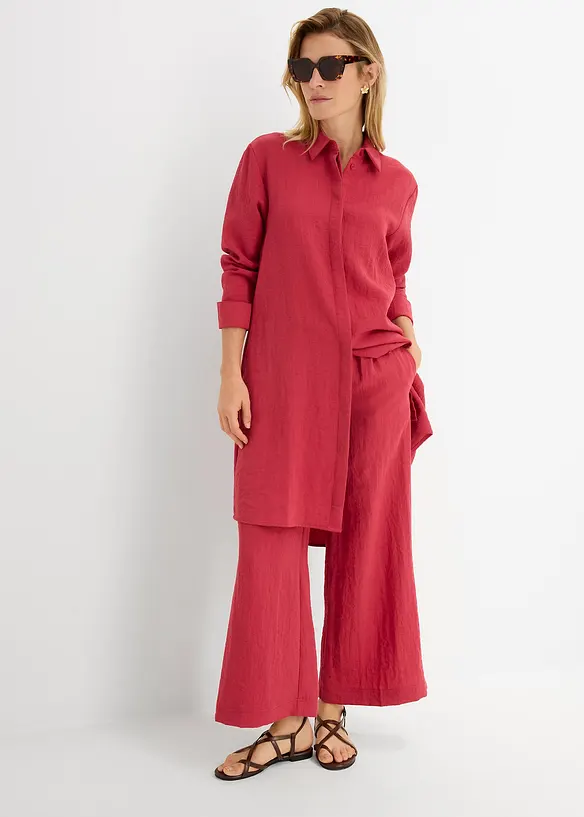 Camicetta lunga in misto viscosa morbido, bonprix