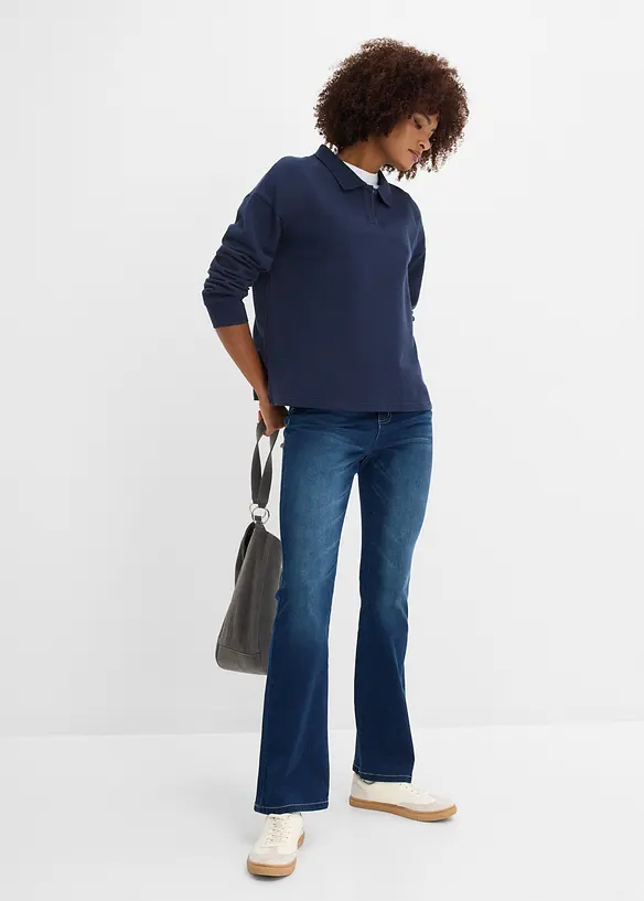 Jeans bootcut modellanti, vita media, bonprix