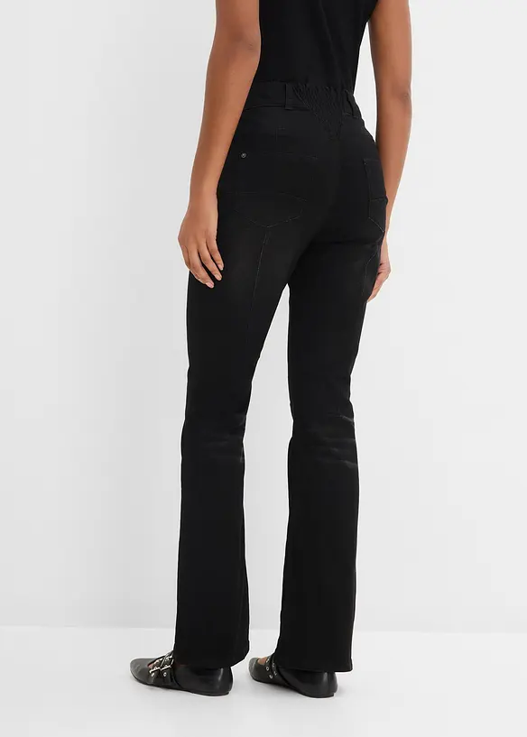 Jeans bootcut modellanti, vita media, bonprix