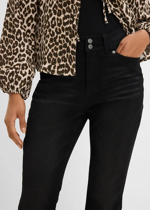 Jeans bootcut modellanti, vita media, bonprix