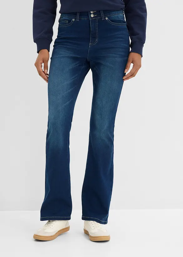 Jeans bootcut modellanti, vita media, bonprix