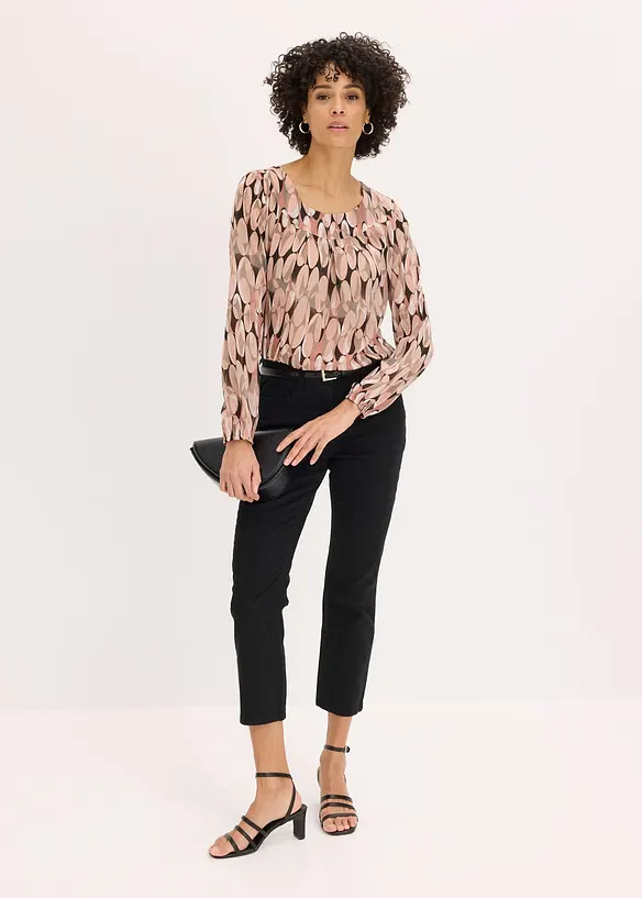 Pantaloni cropped elasticizzati, bonprix