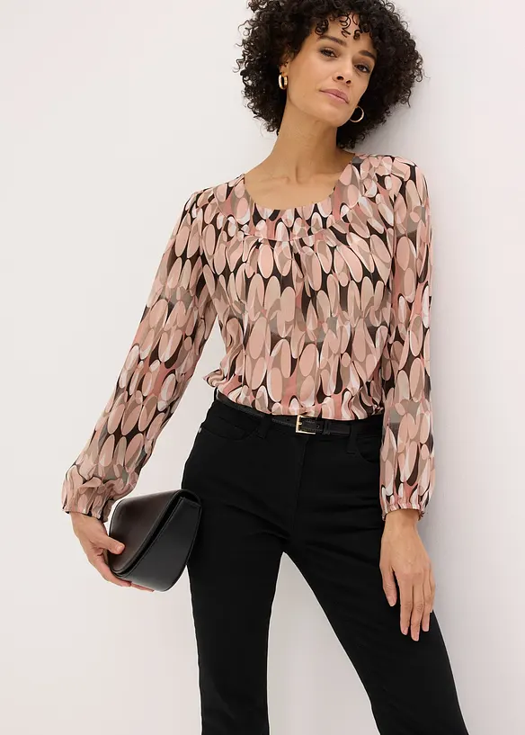 Pantaloni cropped elasticizzati, bonprix