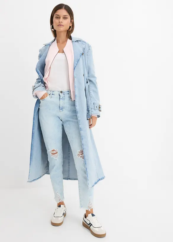 Mom jeans con effetto sdrucito, bonprix