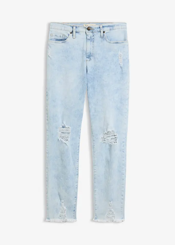 Mom jeans con effetto sdrucito, bonprix