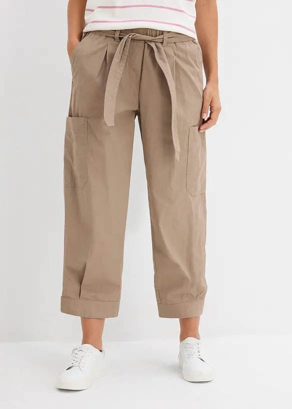 Pantaloni cargo cropped, bonprix