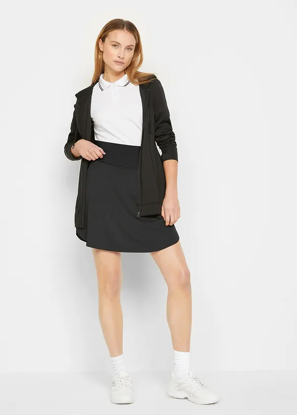 Gonna per sport con pantaloncini integrati, ad asciugatura rapida, bonprix