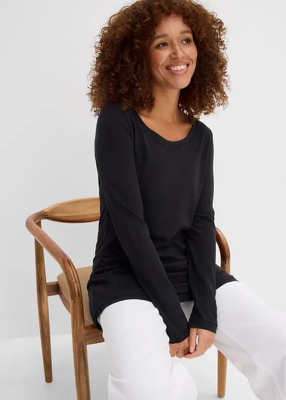 Maglia a maniche lunghe in puro cotone, bonprix