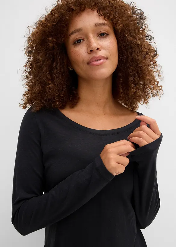 Maglia a maniche lunghe in puro cotone, bonprix