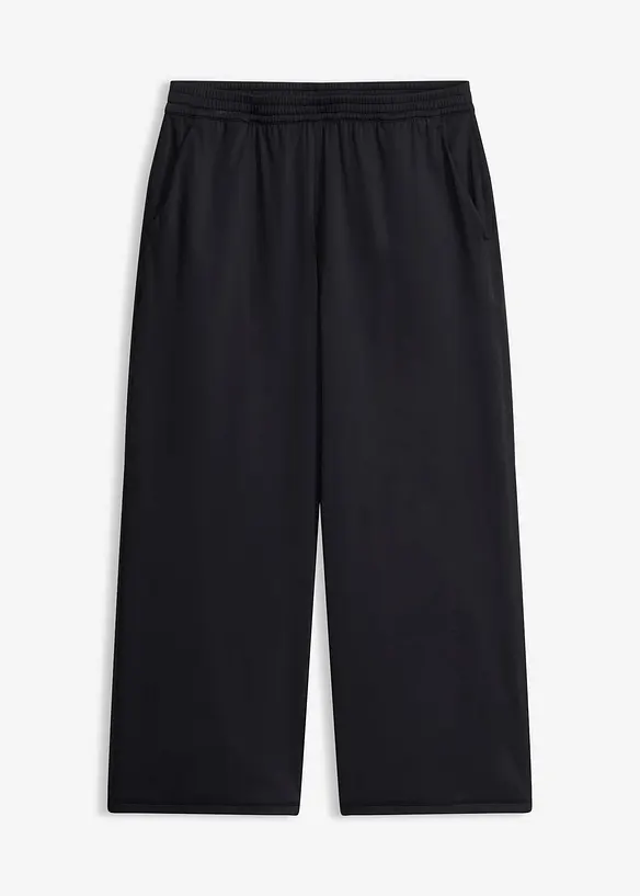 Pantaloni sportivi comodi con gambe larghe, ad asciugatura rapida, bonprix