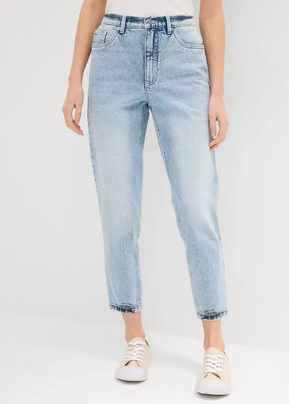 Mom jeans cropped, vita alta, bonprix