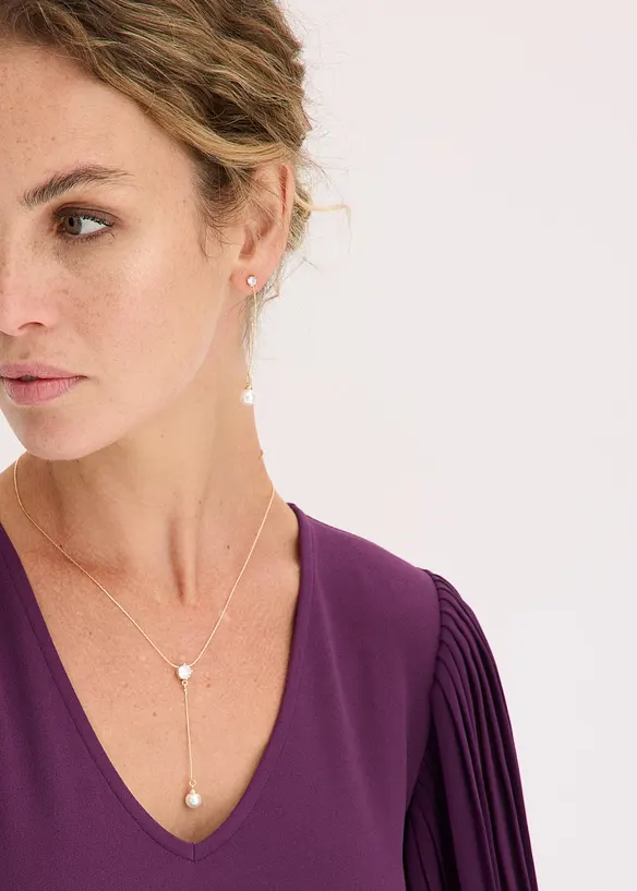 Collana e orecchini (set 3 pezzi), bonprix