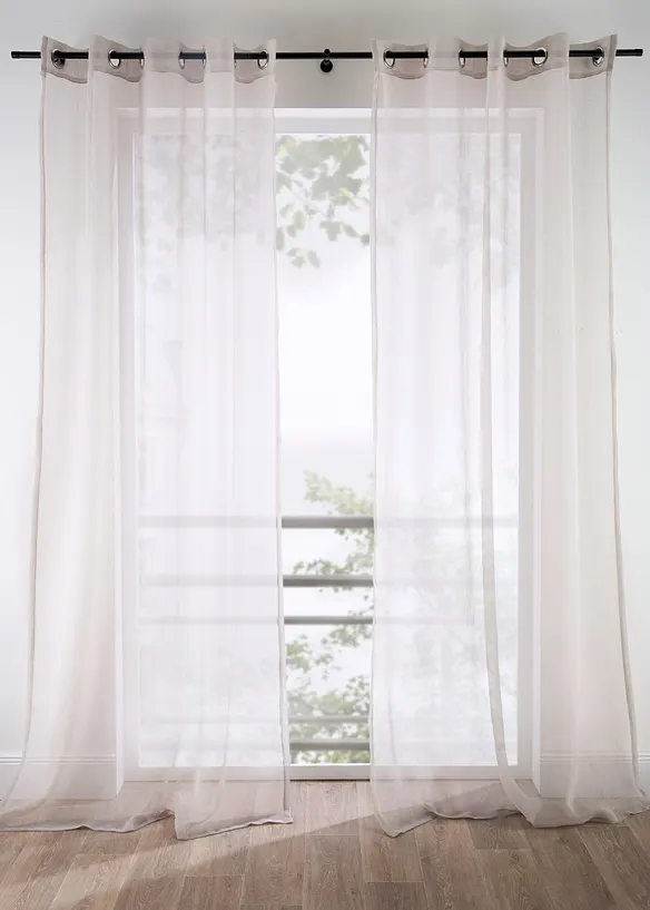 Tenda trasparente in fine tessuto a rete (pacco da 1), bonprix