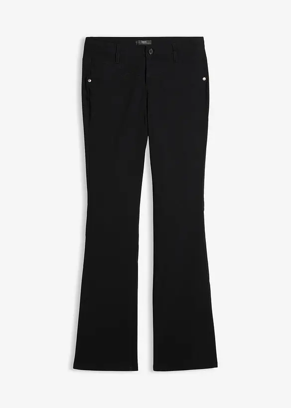 Pantaloni elasticizzati in bengalina, bootcut, bonprix