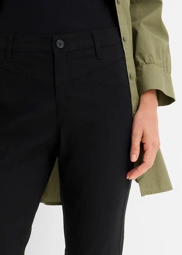 Pantaloni elasticizzati in bengalina, bootcut, bonprix