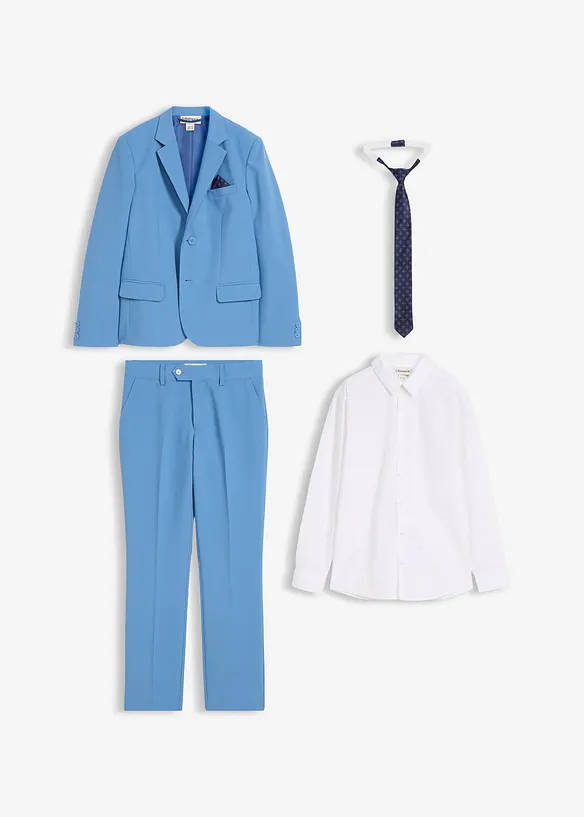Completo a giacca con camicia e cravatta (4 pezzi), bonprix