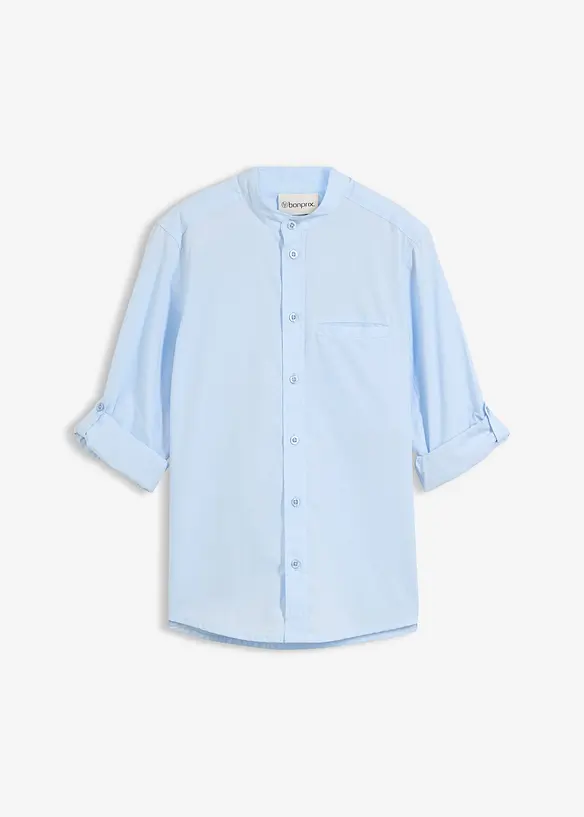 Camicia in puro cotone con maniche lunghe arrotolabili, bonprix