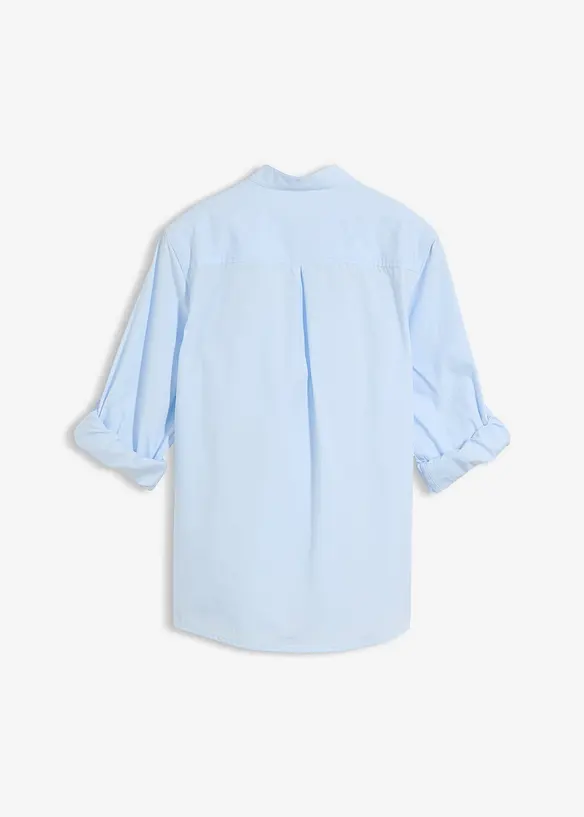 Camicia in puro cotone con maniche lunghe arrotolabili, bonprix