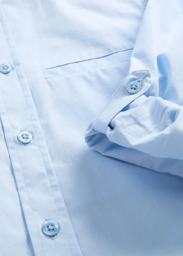 Camicia in puro cotone con maniche lunghe arrotolabili, bonprix