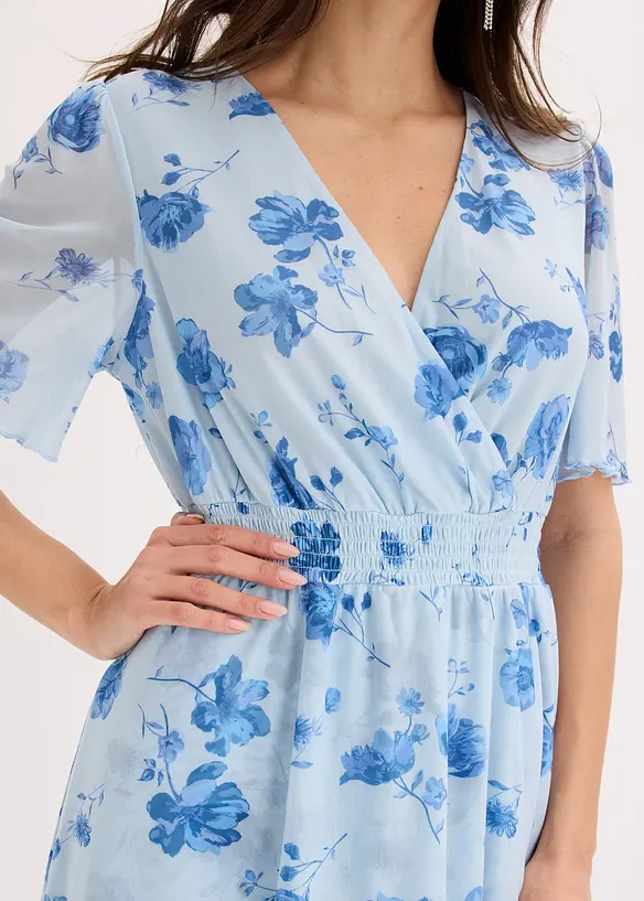 Abito midi in morbido mesh, bonprix