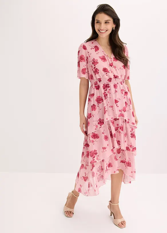 Abito midi in morbido mesh, bonprix