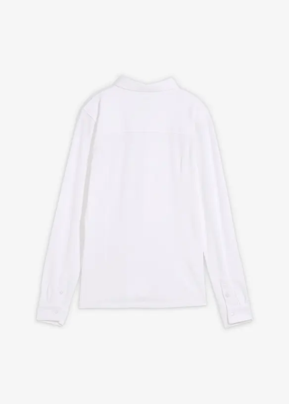 Camicia in piquet di cotone elasticizzato, bonprix